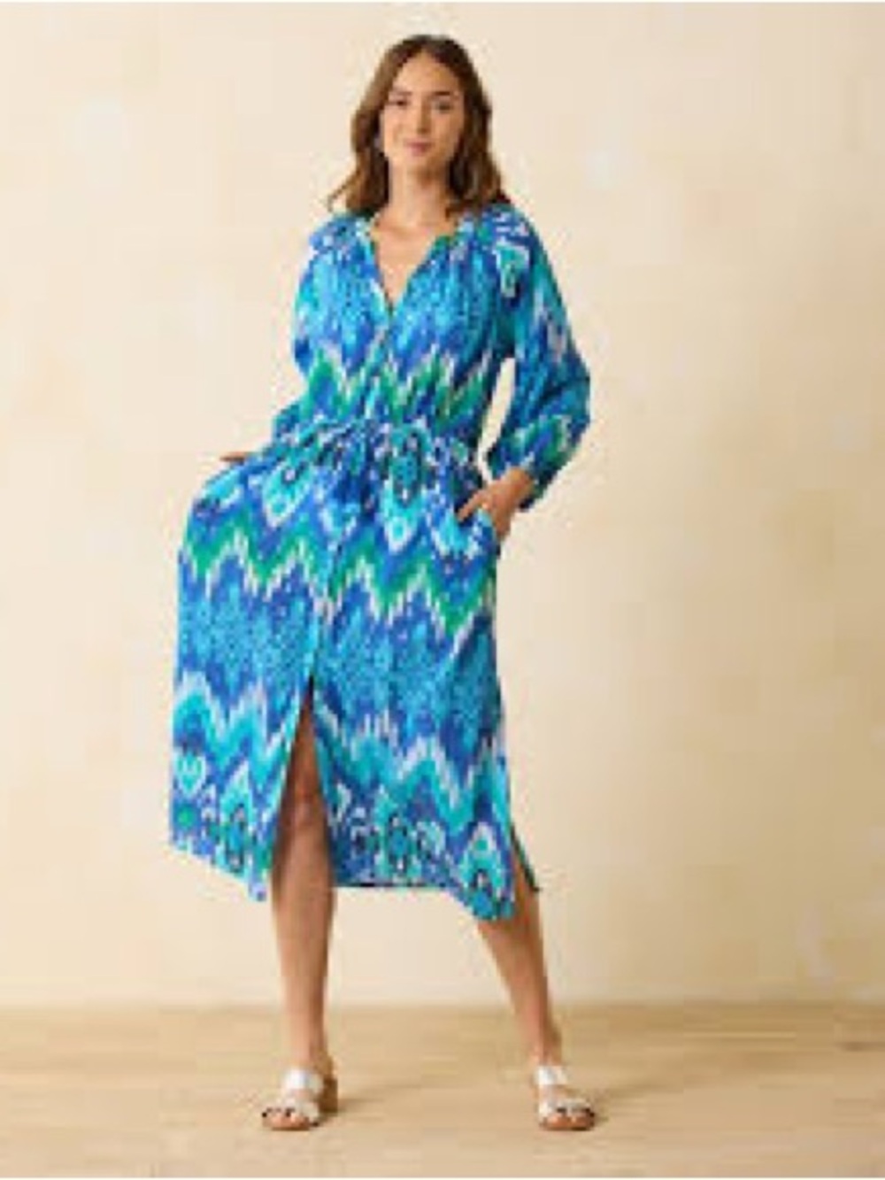 🌊 Tommy Bahama Cala Azure Coverup Shirt Dress – Size L